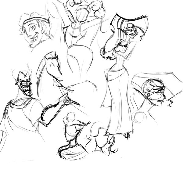 600x557 Hercules Sketches By 4anime - Hercules Sketch