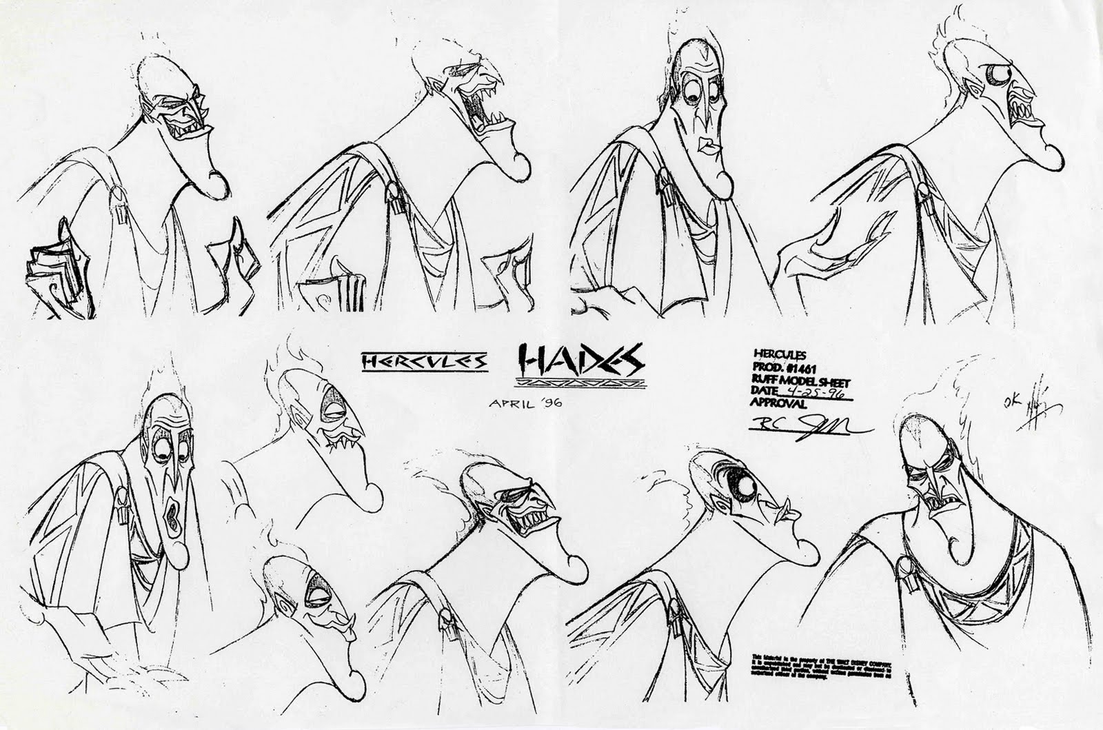 1600x1059 Living Lines Library Hercules (1997) - Hercules Sketch