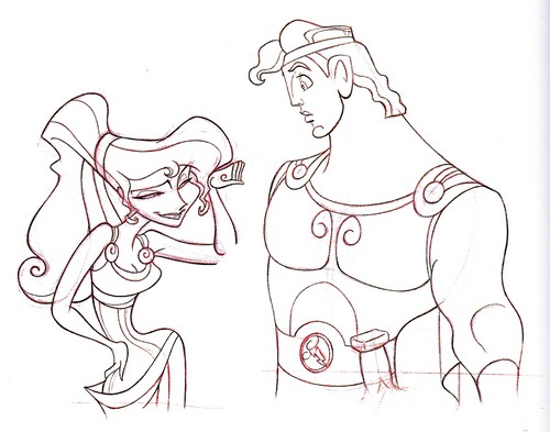 500x393 Walt Disney Characters Images Walt Disney Sketches - Hercules Sketch