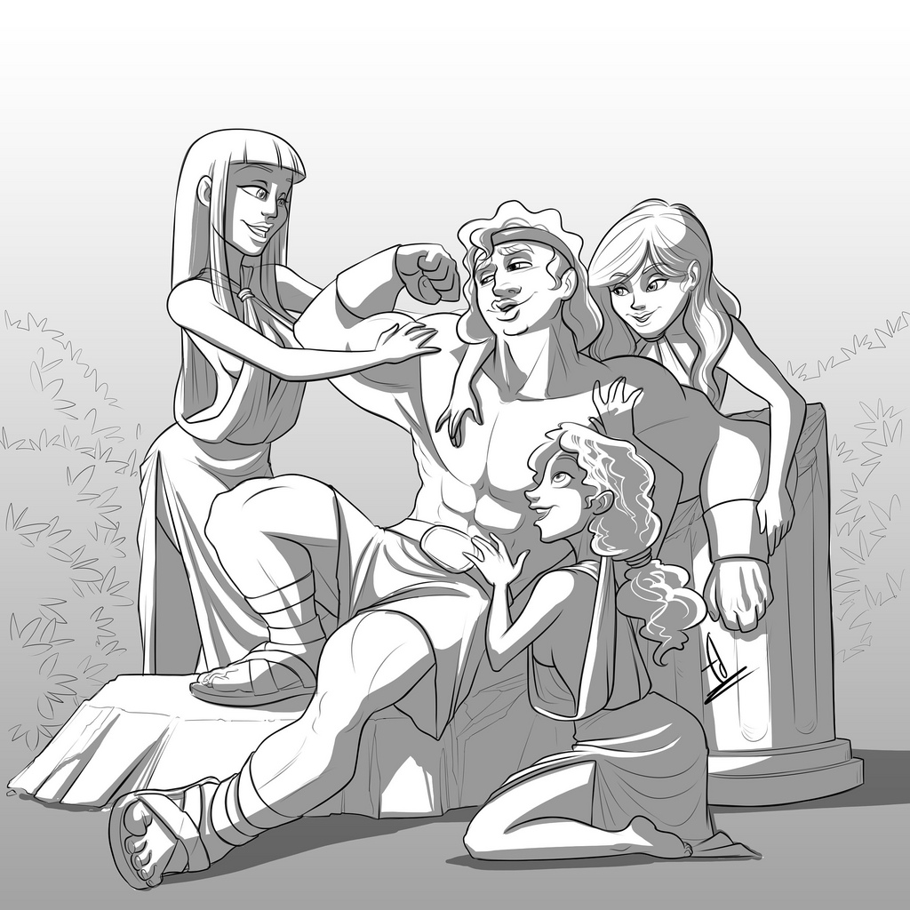 1024x1024 Hercules Sketch Dailies Jam Eder Luna - Hercules Sketch
