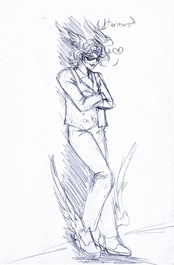 600x914 Hermes Sketch By Raerae - Hermes Sketch