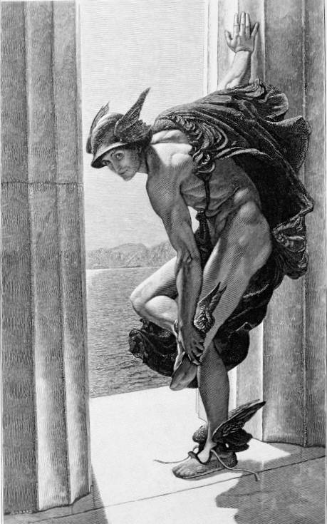 459x735 Hermes By William Blake Richmond - Hermes Sketch