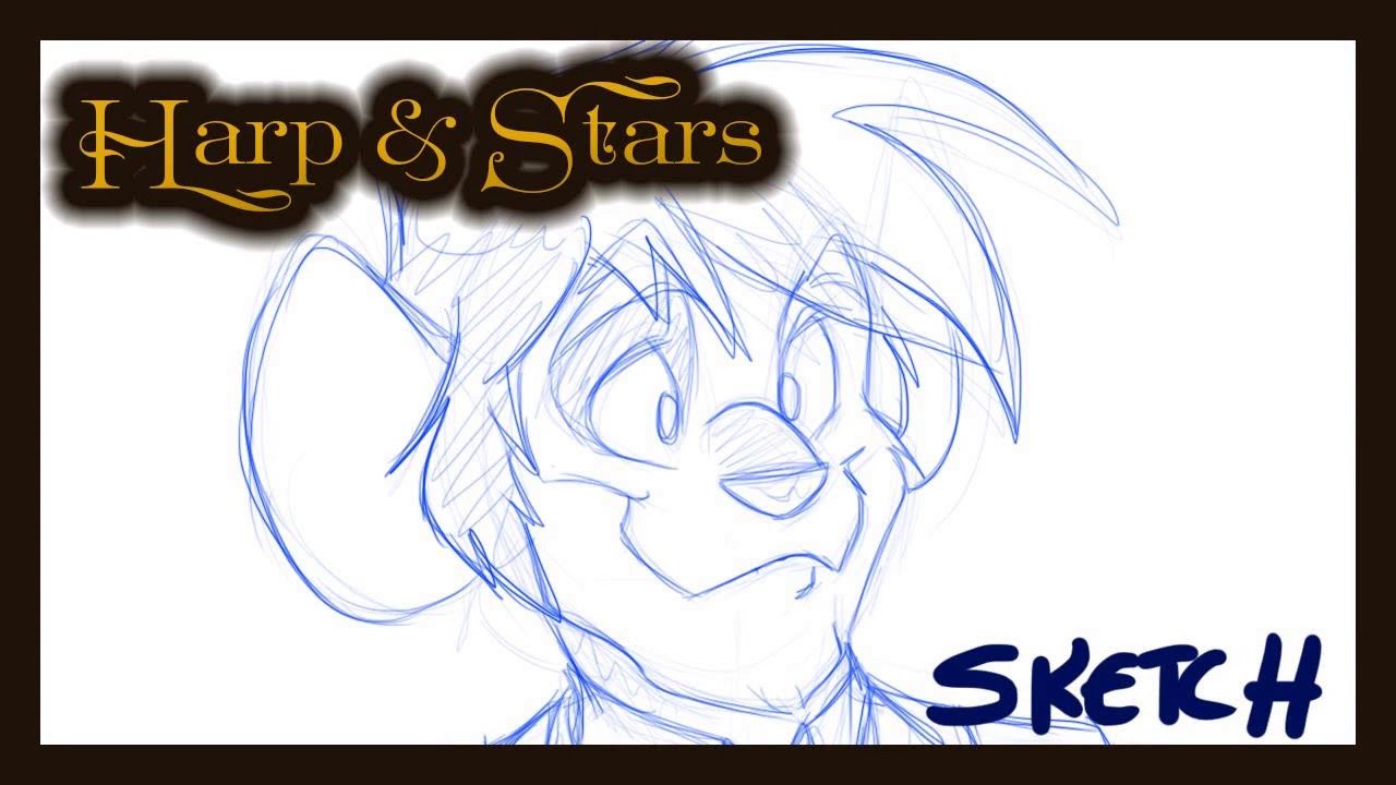 1280x720 Harp And Stars Sketch Speedy Hermes - Hermes Sketch