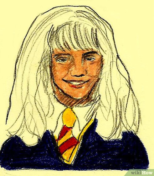 492x559 How To Draw Hermione Granger (With Pictures) - Hermione Granger Sketch