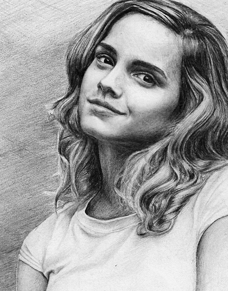 746x950 Emma Watson Aka Hermione Granger Artwork By Pencilplane Harry - Hermione Sketch