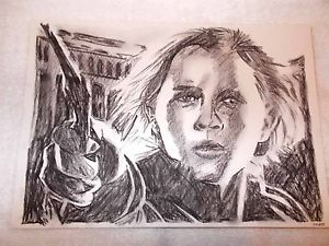 300x225 A4 Charcoal Sketch Drawing Actress Emma Watson As Hermione From - Hermione Sketch