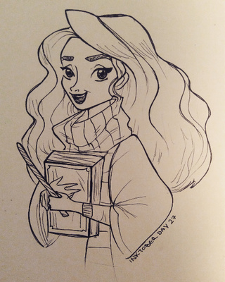 320x400 Inktober Day 27 Hermione Granger ) Ref Used, Credit Or Original - Hermione Sketch