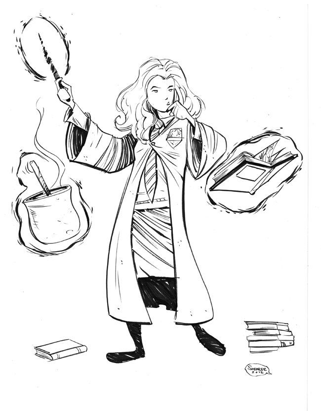 650x831 Daily Sketch Hermione Granger (Harry Potter) - Hermione Sketch
