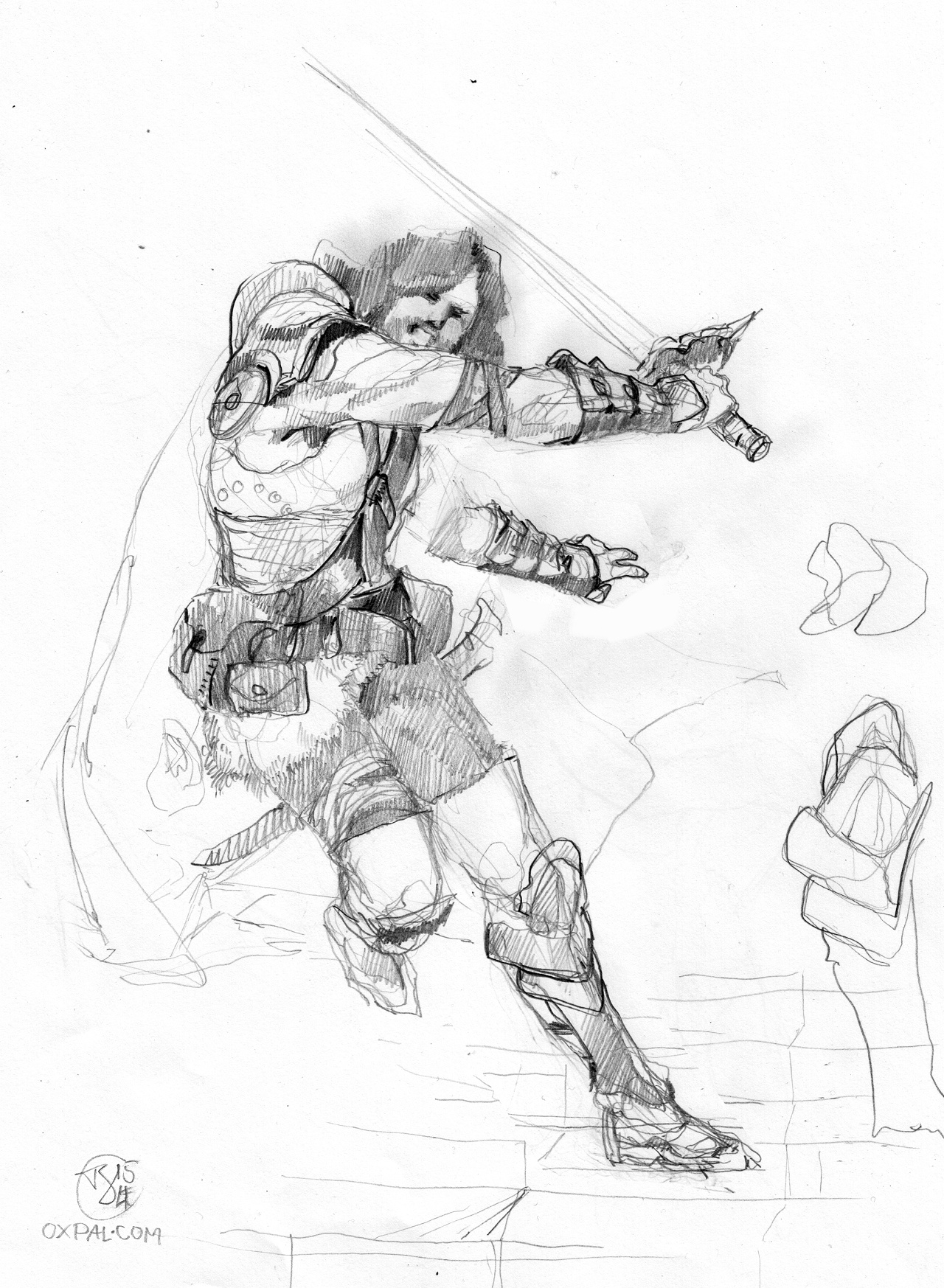 1280x1747 Goblin Packed Fantasy Illustration Thomas Schmall - Hero Sketch