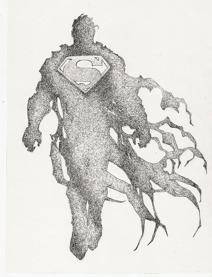 690x900 Shadow Of A Hero Drawing By Paul Smutylo - Hero Sketch