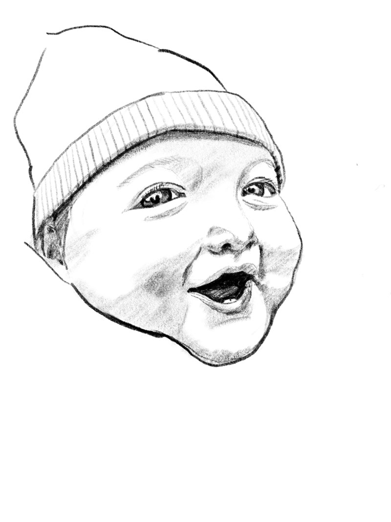 800x1067 Heron Sketch Child Portrait Art Portfolio By James Colmer - Heron Sketch