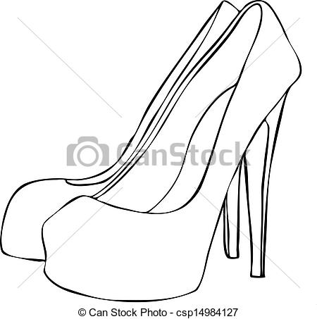 450x453 Heels Clipart Sketch ~ Frames ~ Illustrations ~ Hd Images ~ Photo - High Heel Shoes Sketch