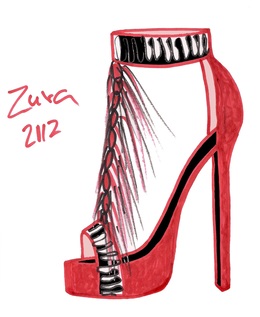 260x317 Download Sketches Of High Heel Shoes Clipart High Heeled Shoe Slipper - High Heel Shoes Sketch