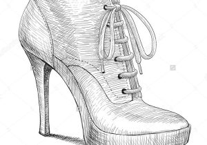 300x210 Drawing Of High Heels High Heel Shoe Outline - High Heels Sketch
