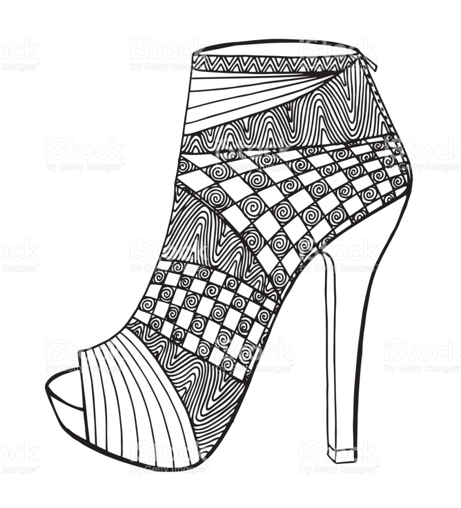 929x1024 Drawn Heels - High Heels Sketch