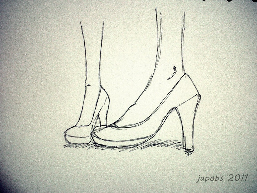 1024x768 High Heels Sketch Japobs - High Heels Sketch