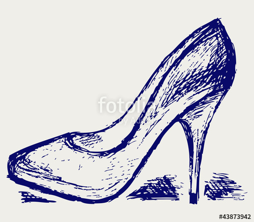 500x437 High Heels. Sketch Stock Image And Royalty Free Vector Files On - High Heels Sketch