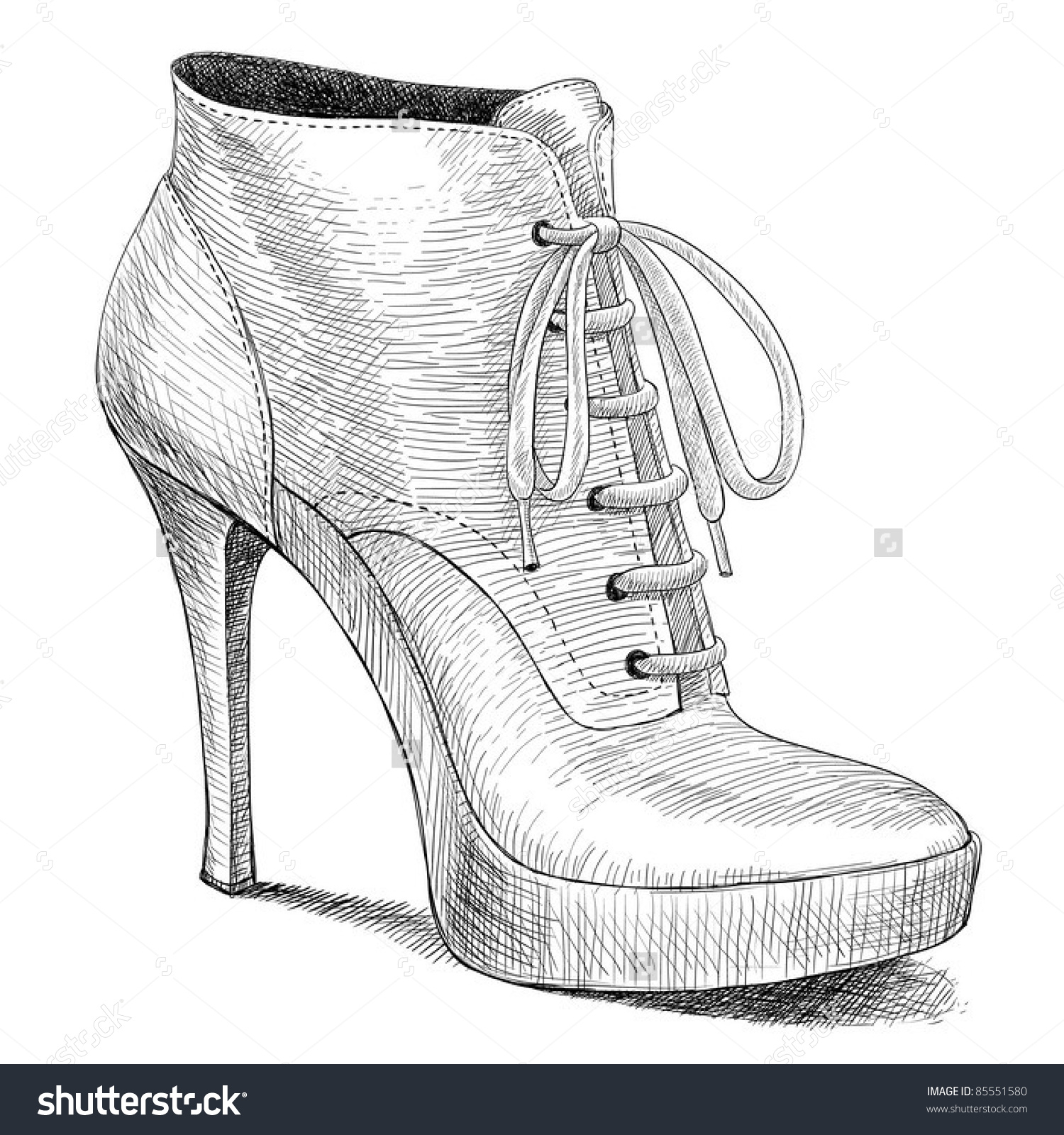 1500x1600 Incredible Inspiration Sketches Of High Heel Shoes Drawing Sketch - High Heels Sketch