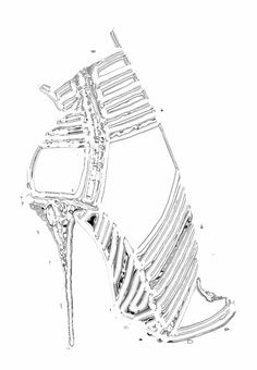 236x340 Lovely Idea Sketch Of A High Heel Shoe Metallic Design Selina - High Heels Sketch