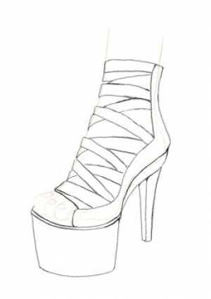 High Heels Sketch at PaintingValley.com | Explore collection of High ...