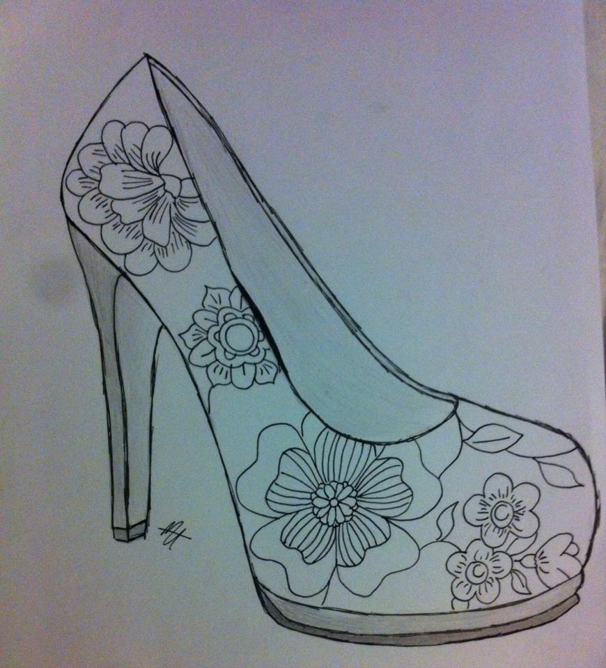 870x960 Drawing Off Female Formal Suit Bow Ties Amp High Heels - High Heels Sketch