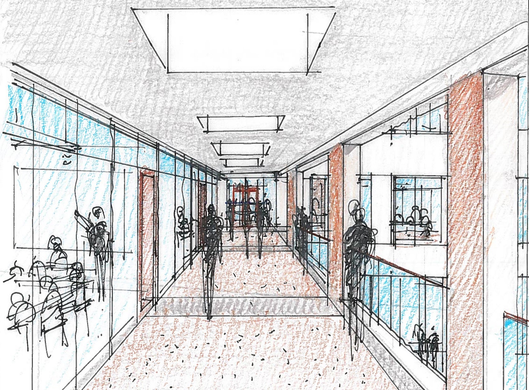 1700x1254 Old Everett High School Adaptive Use Study - High School Sketch