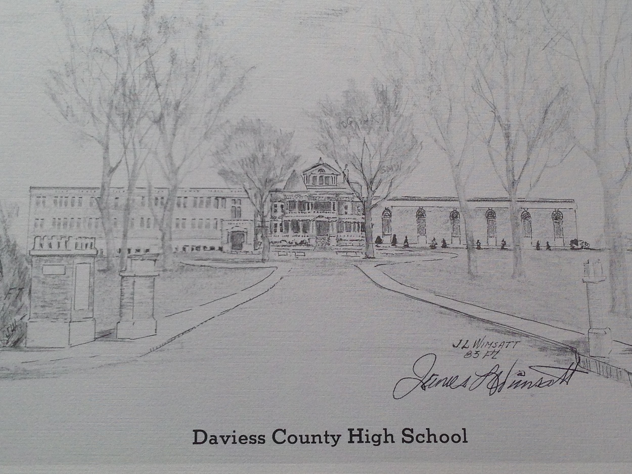 2500x1875 Amazing Pencil Drawing For Former Daviess County High School - High School Sketch