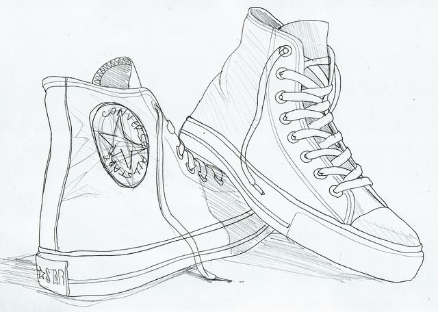 640x456 Gallery For Gt High Top Converse Drawing Art - High Sketch
