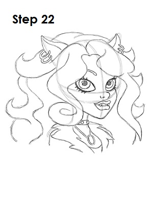 300x388 How To Draw Clawdeen Wolf - High Sketch