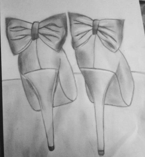 500x540 My High Heels Drawing Via Tumblr On We Heart It - High Sketch