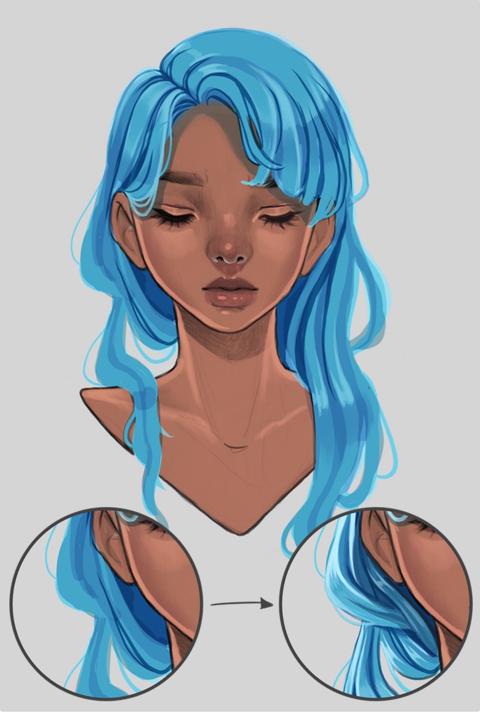 675x1000 How To Draw Hair Step By Step (With Downloadable Pdf) - Highlight Sketch