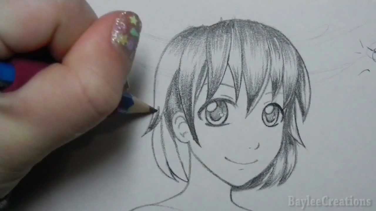 1280x720 Manga Hair Highlights Tutorial - Highlight Sketch