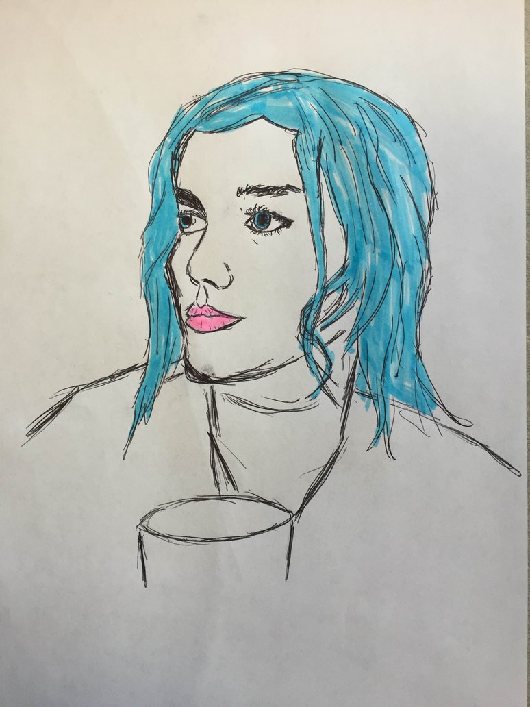 774x1032 Pen And Highlighter Sketch - Highlighter Sketch