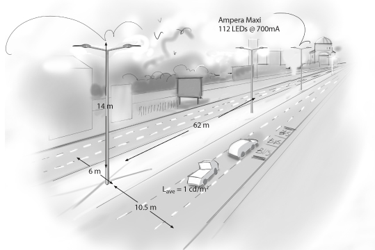 539x360 How To Light Highways - Highway Sketch
