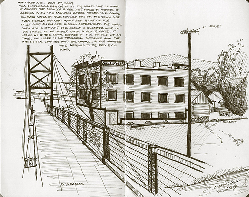 500x396 Urban Sketchers Seattle Fourth Of July Weekend Along Highway 20 - Highway Sketch