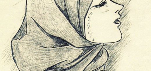 520x245 Hijab Drawing Head Wrap - Hijab Sketch