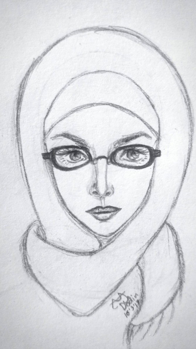 670x1191 Hijab Sketch. By Kawaiiphoenixjo - Hijab Sketch