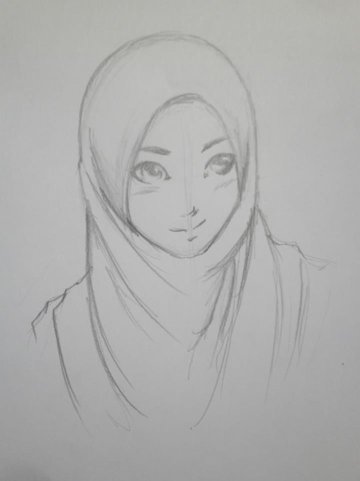 720x960 Hijab Style 1 By Himawarinana Art - Hijab Sketch