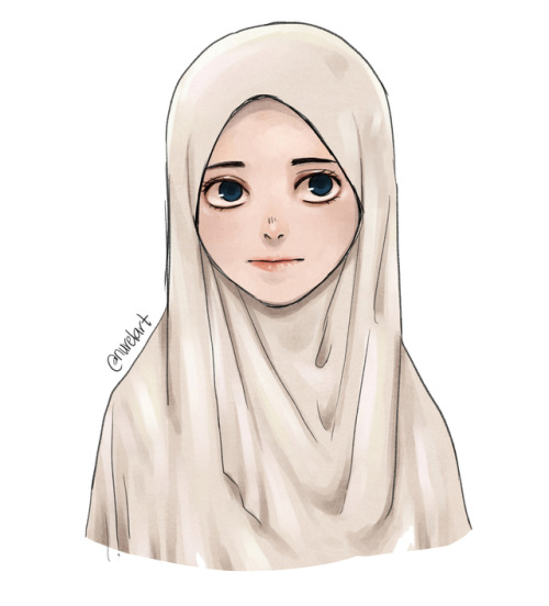 Hijab Sketch at PaintingValley.com | Explore collection of Hijab Sketch