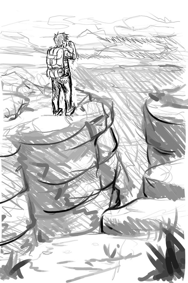 600x900 Hiker Sketch By Comichelle - Hiker Sketch
