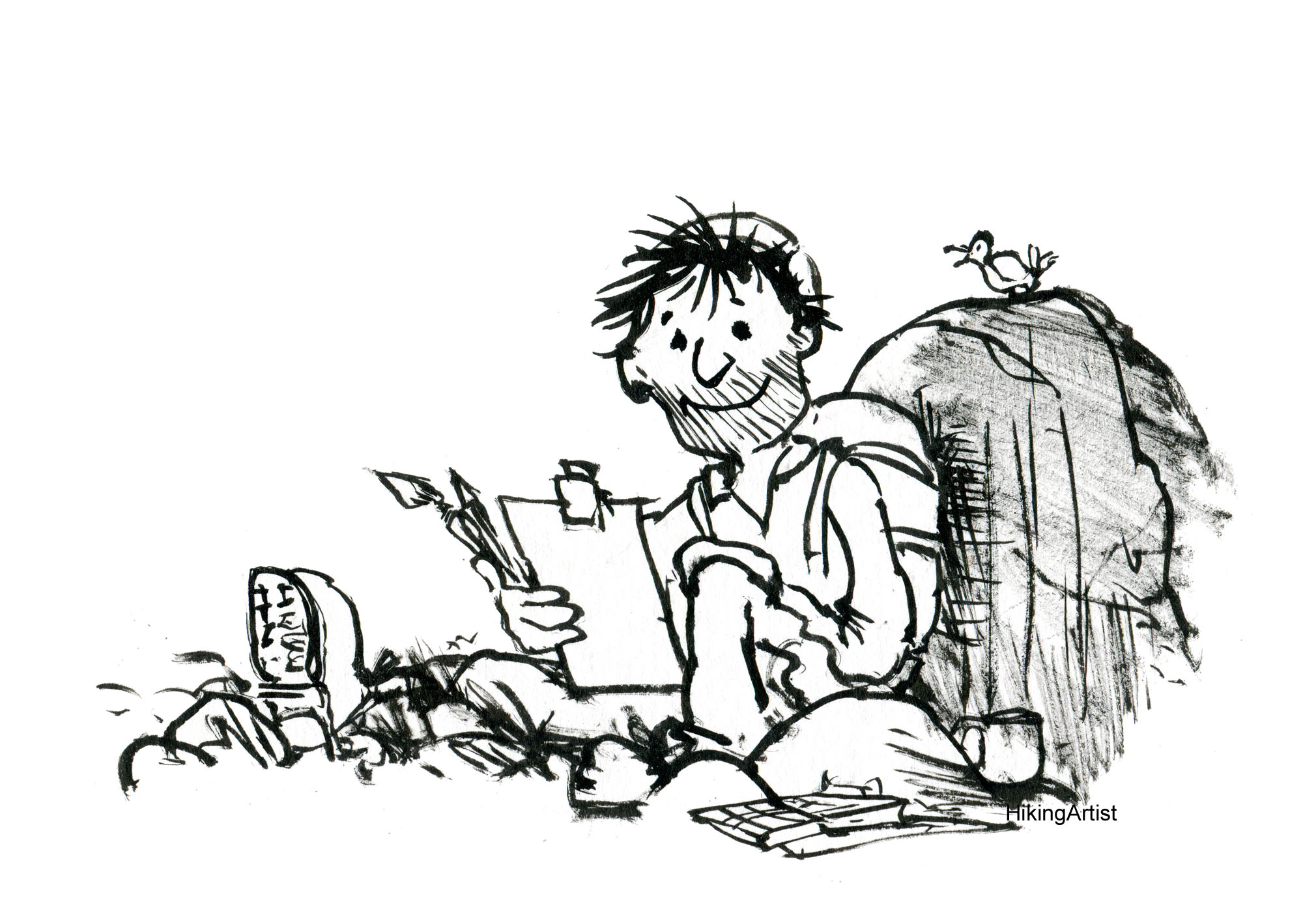 2000x1419 Now On Facebook Wandering Landscapes Of - Hiker Sketch