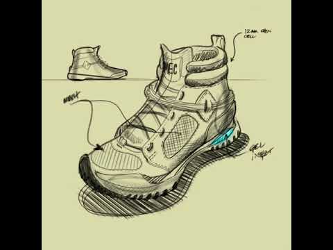 480x360 Shoe Sketch Hiking Boots - Hiking Boot Sketch