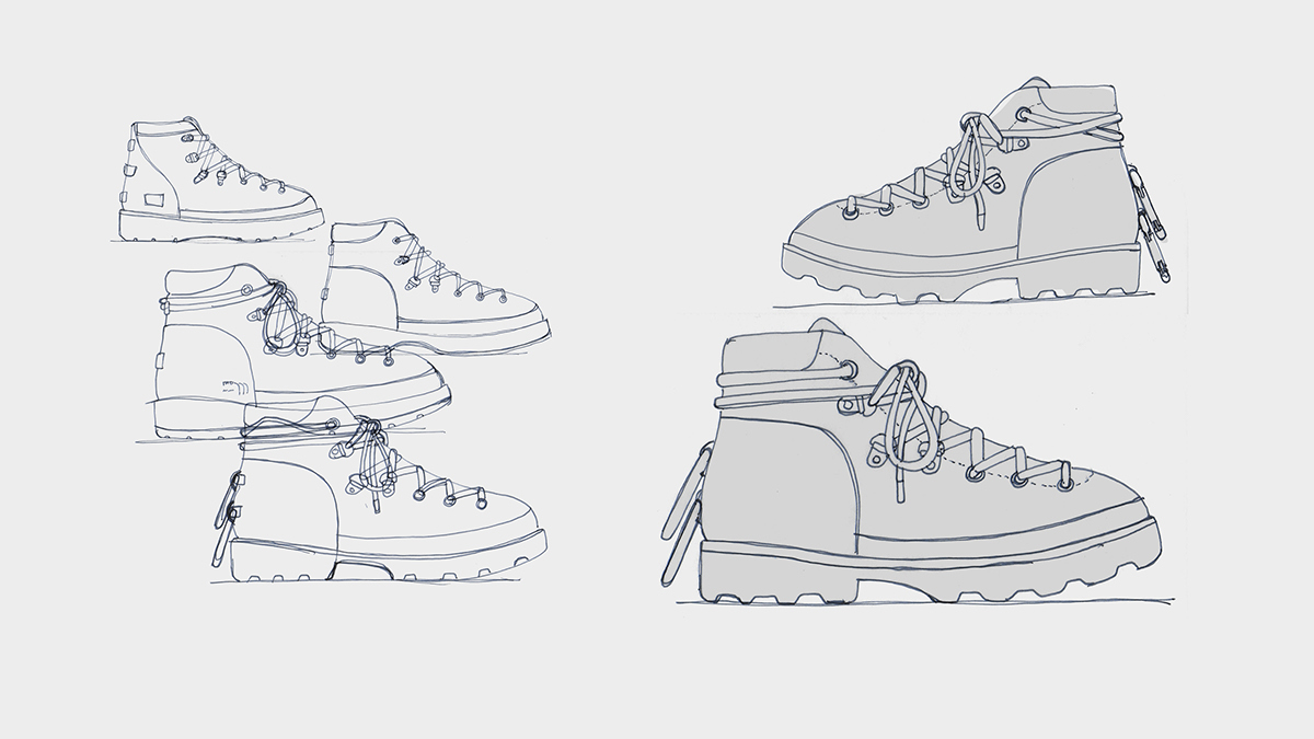 1200x675 Tnf Hiking Boot Concept On Behance - Hiking Boot Sketch