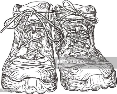 375x300 Clipart Resolution 375300 - Hiking Boot Sketch