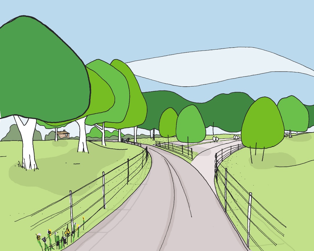 1083x866 Hare Hill Sketch - Hill Sketch
