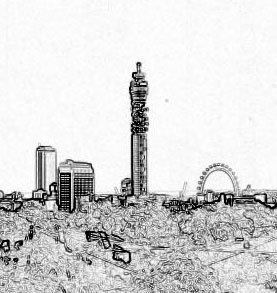 277x293 Sketch Drawing Primrose Hill London Digital Urban - Hill Sketch