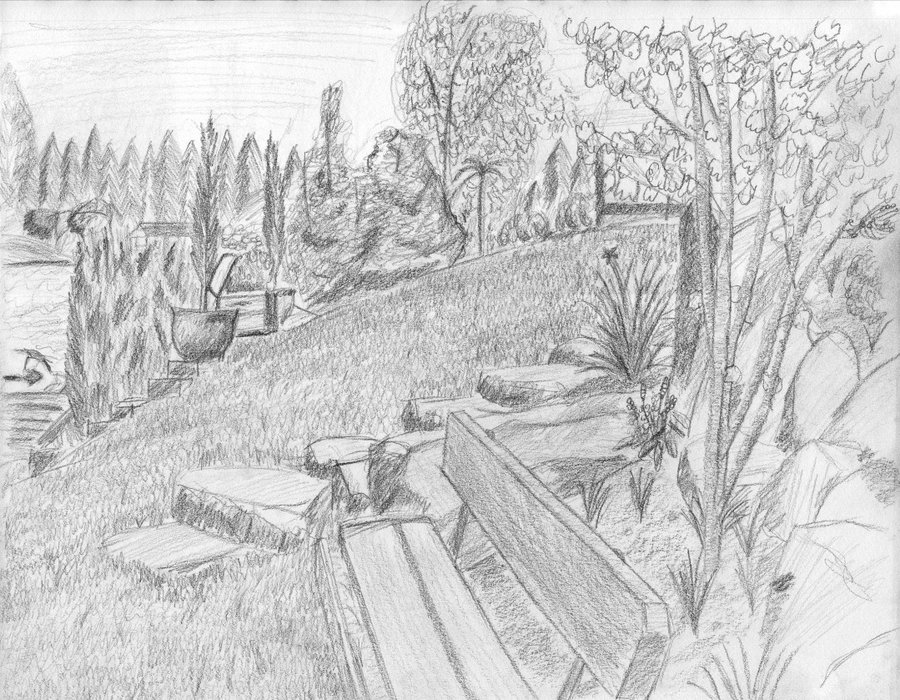 900x700 Sketch Hill By Radiance Eternal - Hill Sketch