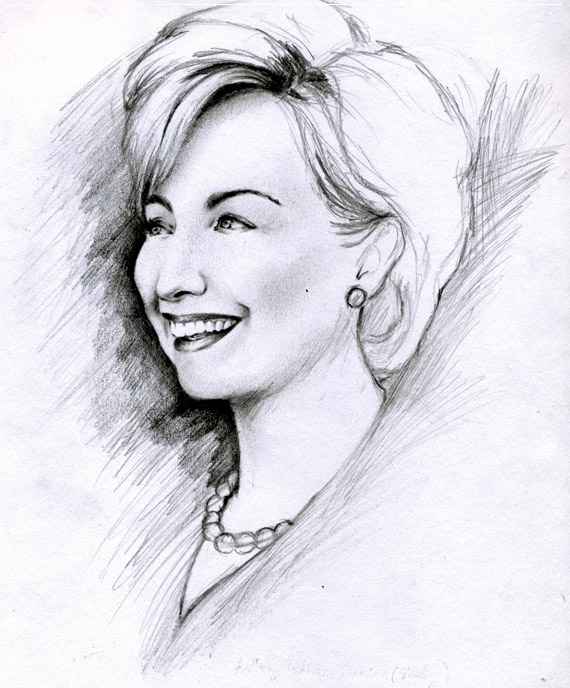570x688 Hillary Rodham Clinton Sketch By Leiaskywalker83 - Hillary Clinton Sketch