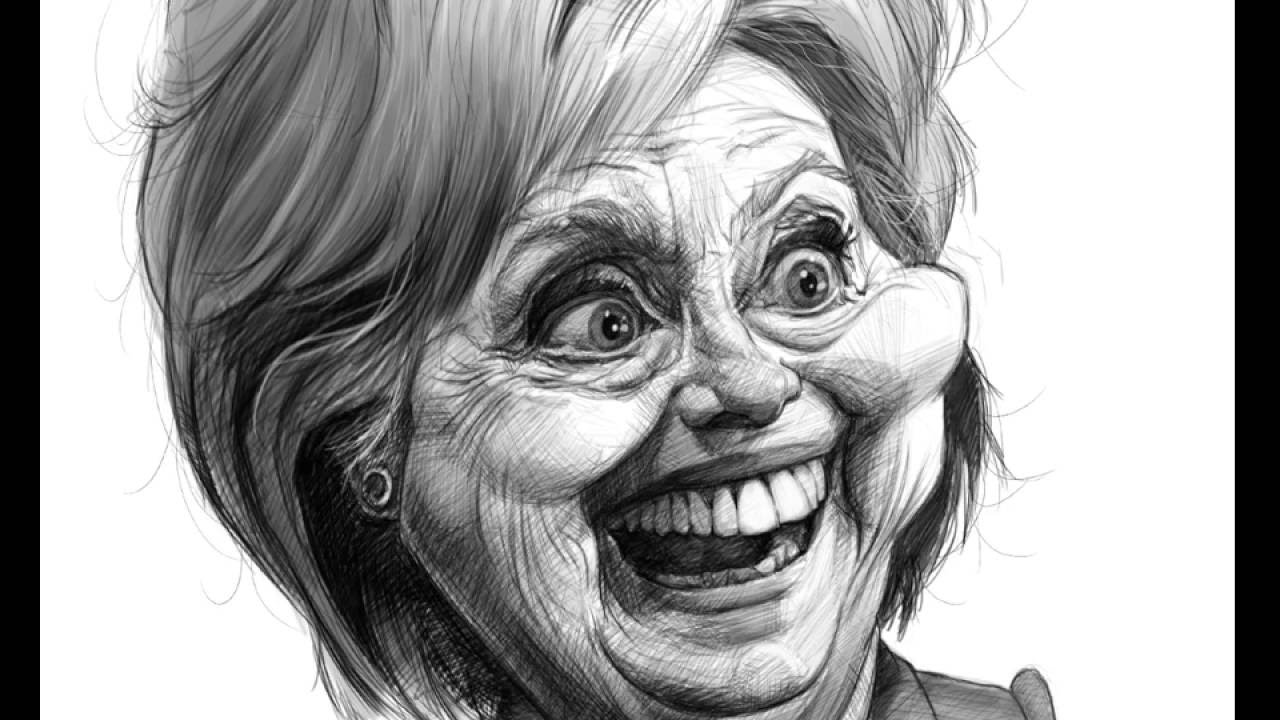 1280x720 Sketching Hillary Clinton Tutorial. - Hillary Clinton Sketch