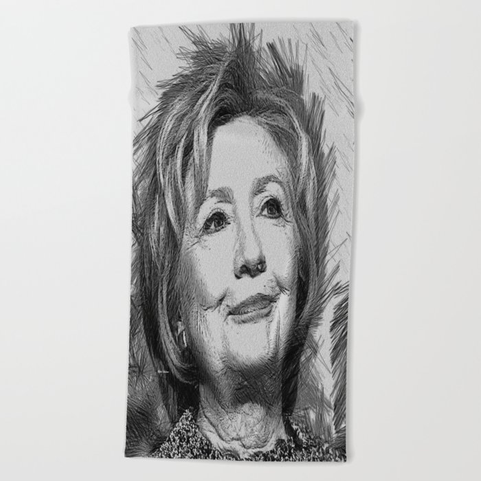 700x700 Hillary Clinton Beach Towel By Rafaelsalazar Society6 - Hillary Sketch